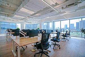 an empty office space after a business was able to make their relocation affordable